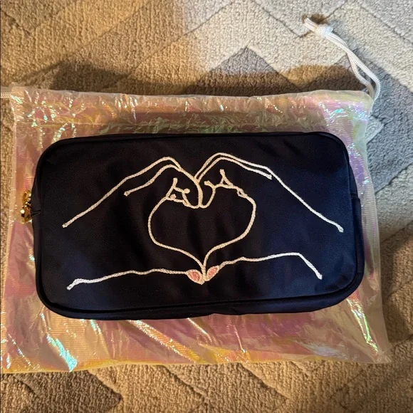 OOAK Stoney Clover Lane Taylor Swift Heart Hands Sapphire Small Pouch - Picture 2 of 5